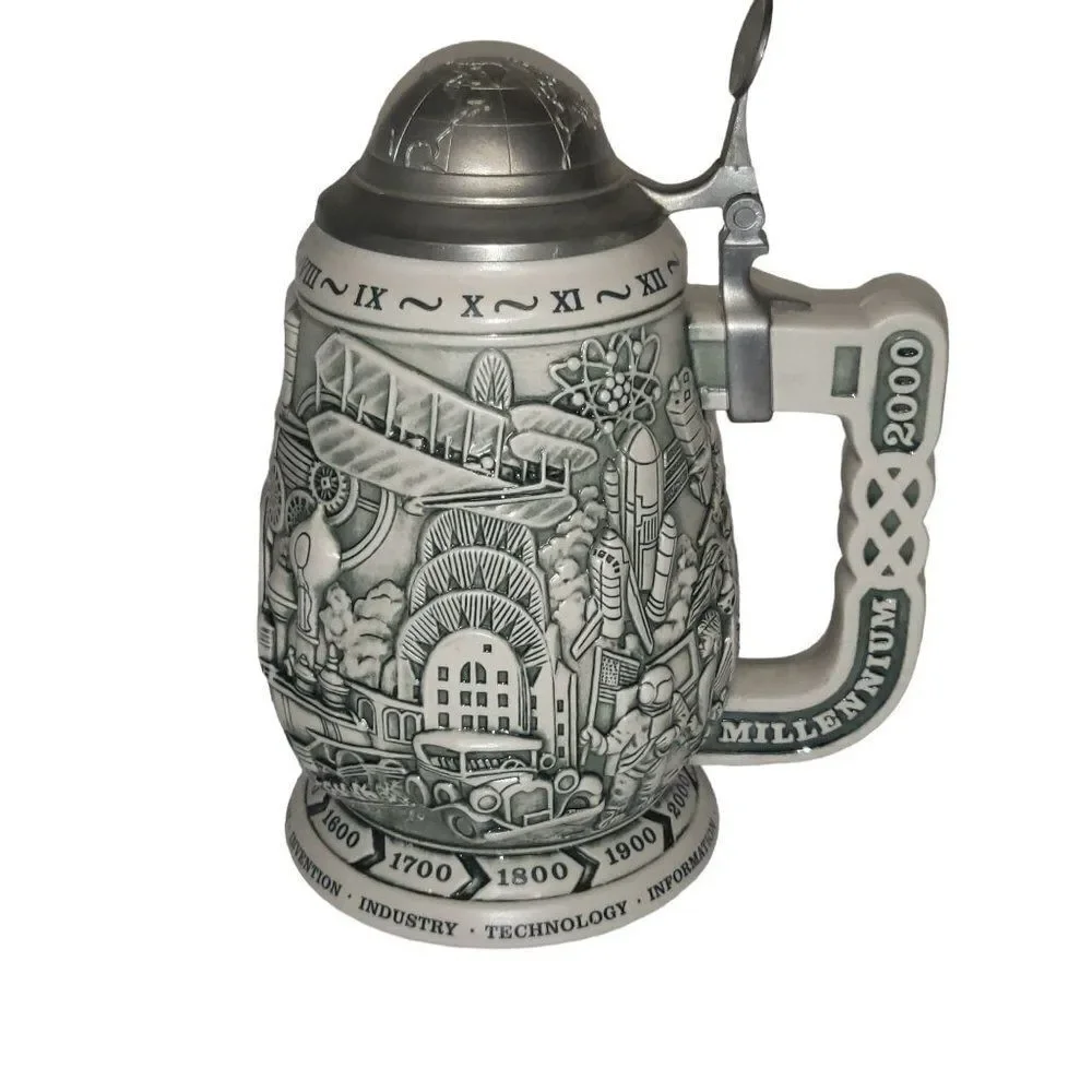 Avon Millennium 1000 Years Of History Collector's Stein All Over‎ Design
